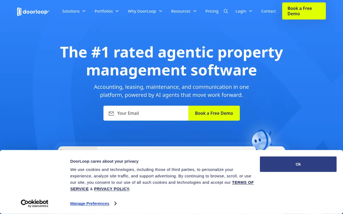 DoorLoop homepage screenshot